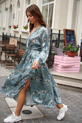 Raining Love long pleated dress